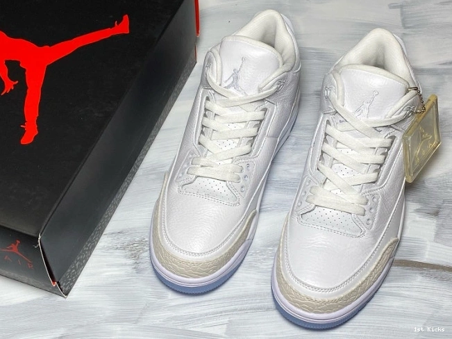 Triple White Retro Air Jordan 3 136064-111 0712
